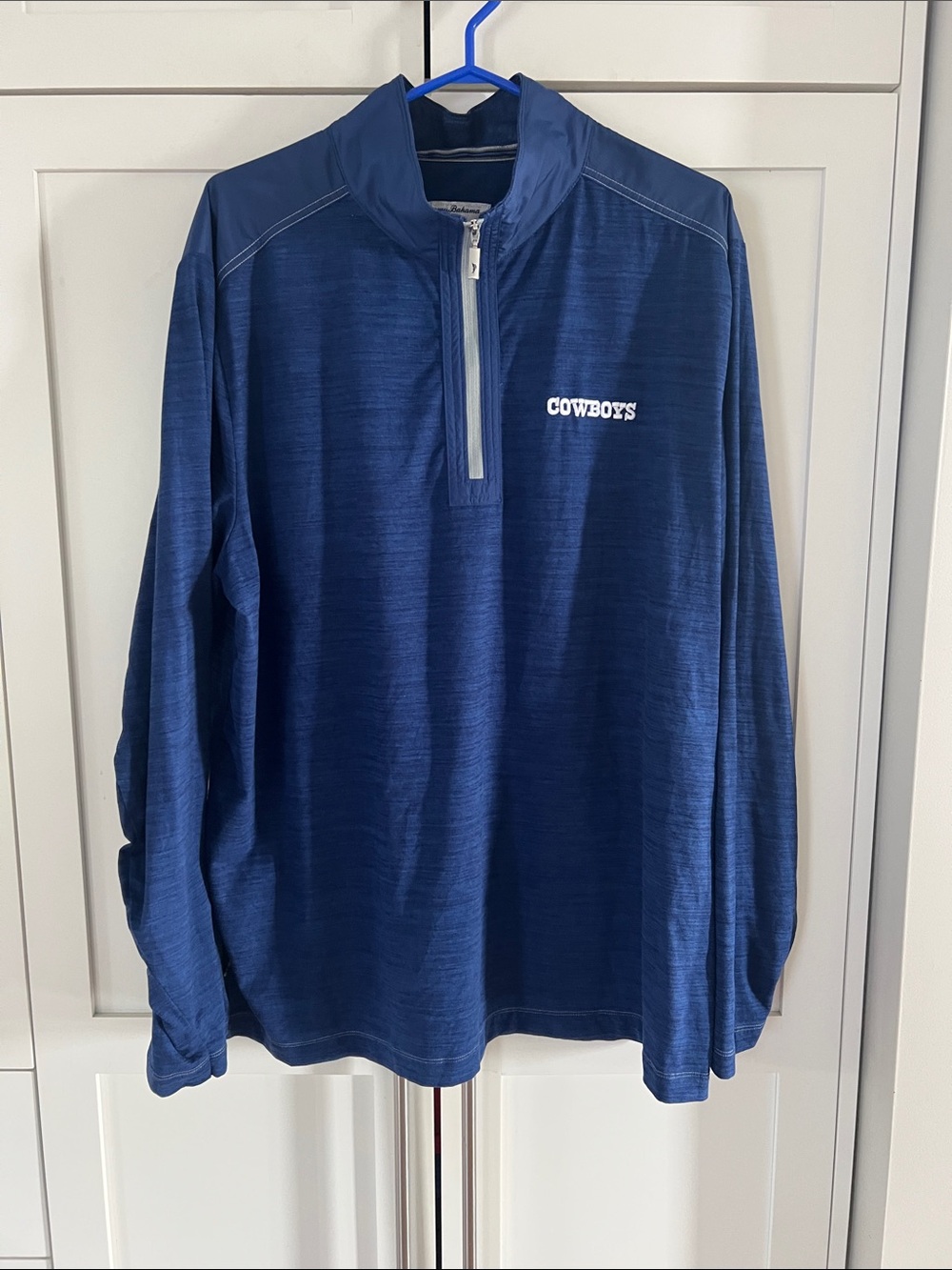 Tommy Bahama Navy Blue NFL Dallas Cowboys Quarter-Zip Pullover